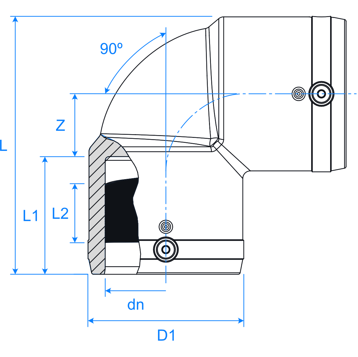 Friatec Elbow W90 EF Blu Ill